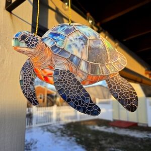 New With Tags Acrylic Turtle Suncatcher.